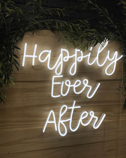 happily ever after neon sign